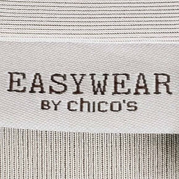 Easywear By Chicos Knit Cardigan Open Front Beige Tan Size 3 US XL LS - Picture 6 of 9